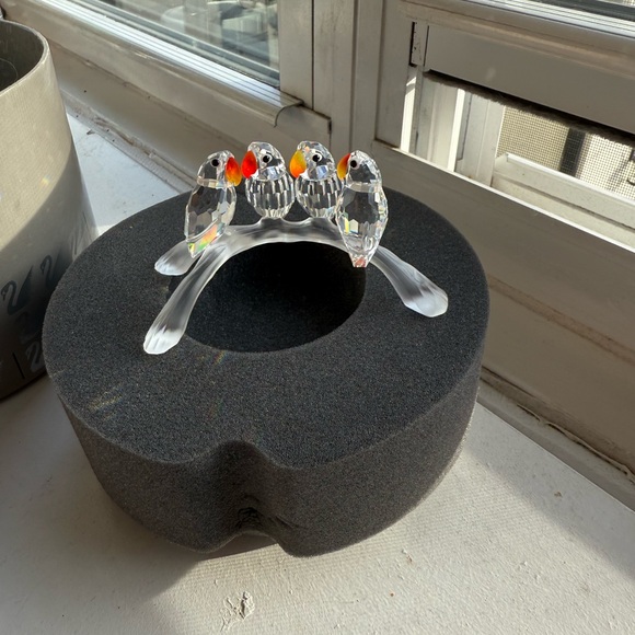 Crystal Bird Figurine on Arch - Picture 1 of 13